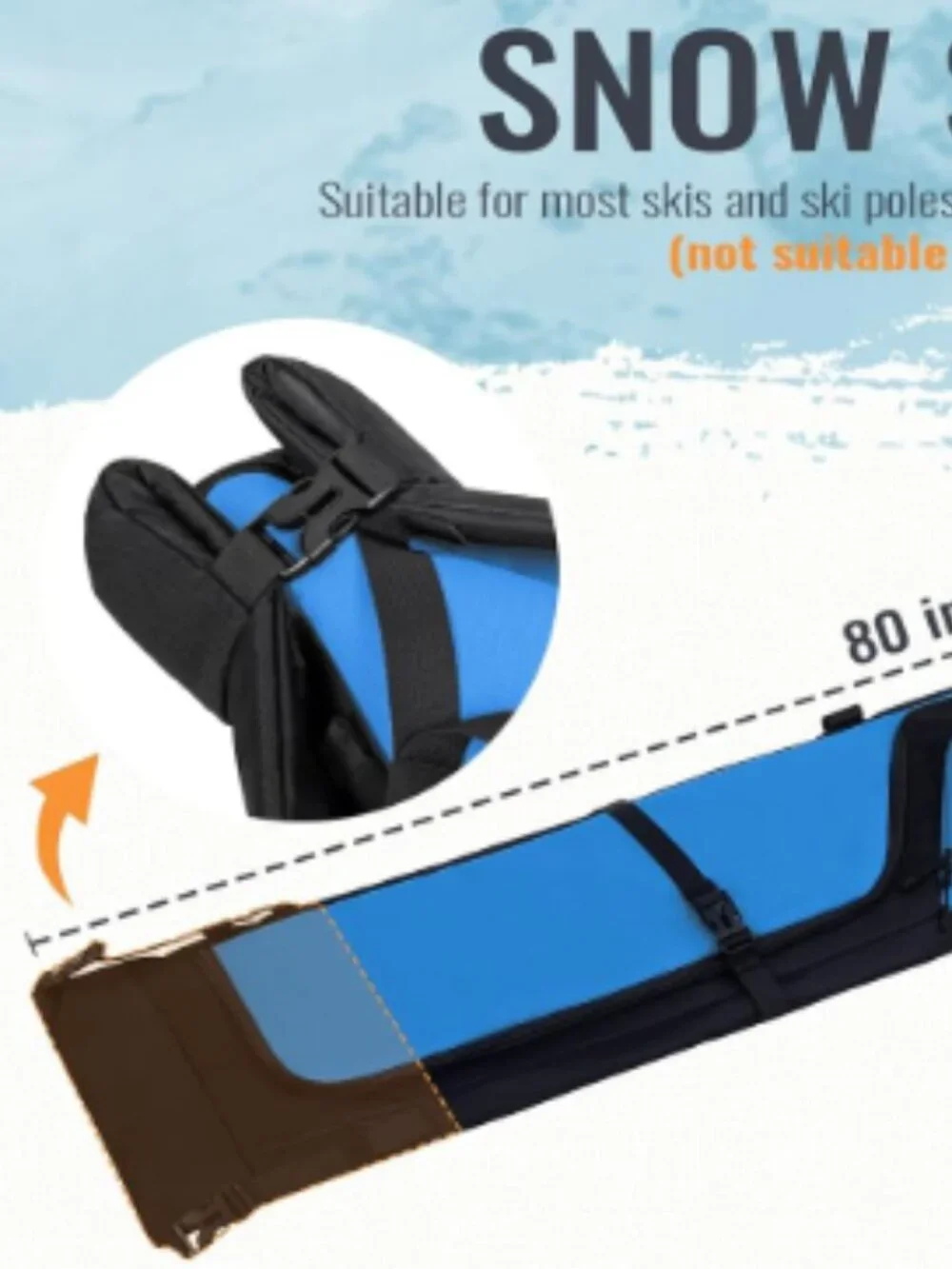 Himal Blue & Black Travel Ski Bag
